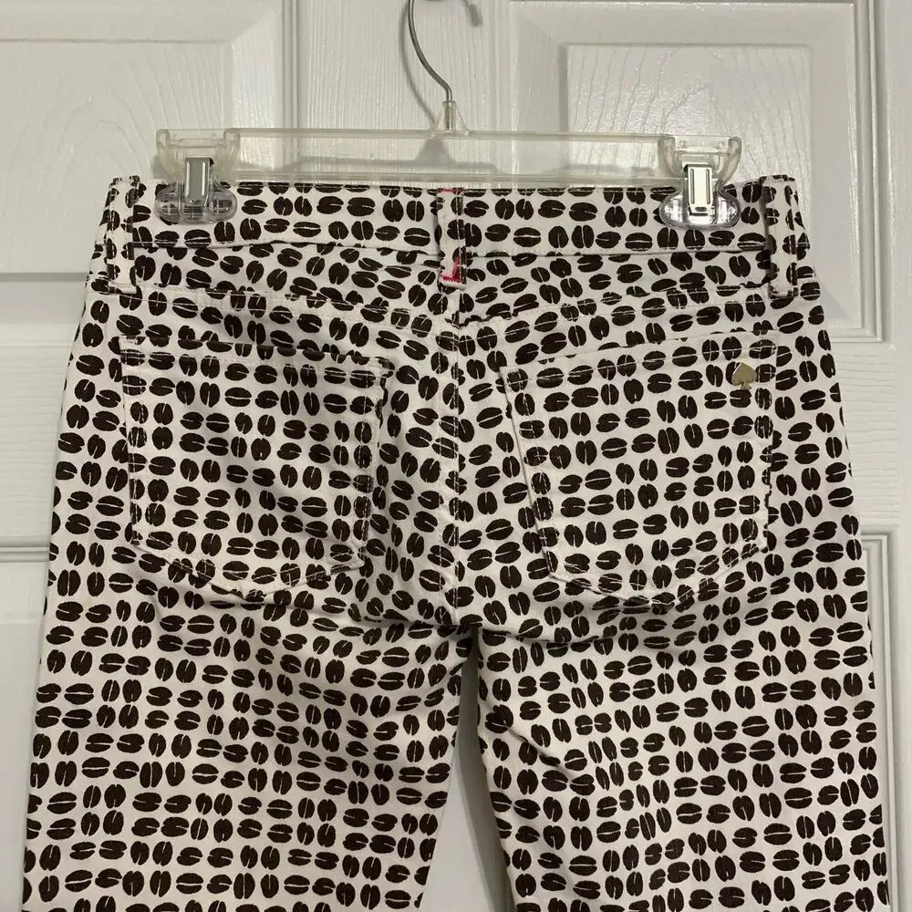 Kate Spade Broome Street Coffee Bean Print Slim Jeans